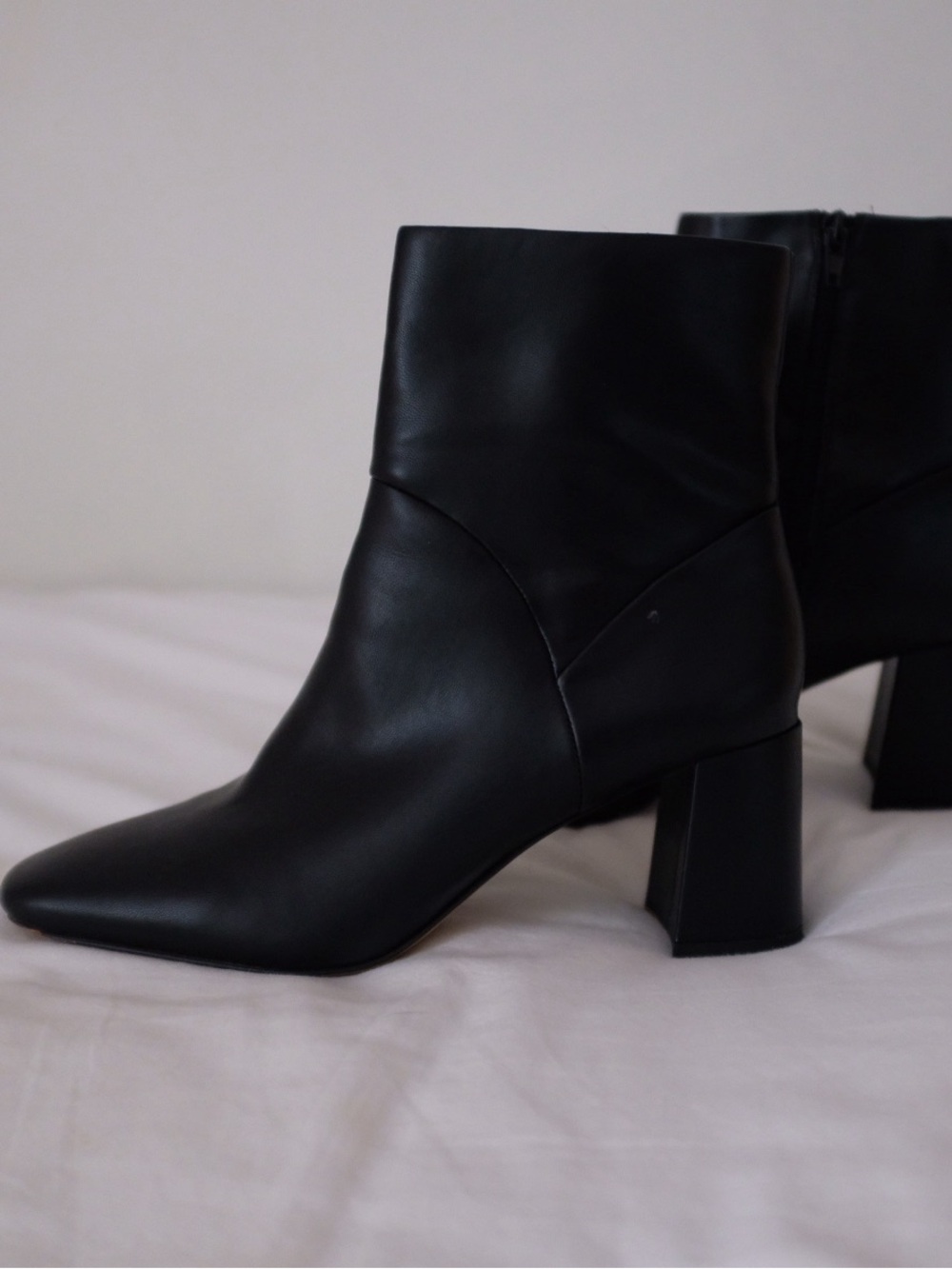 Classic Black Women's Block Heel Ankle Boots